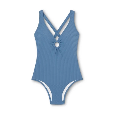 Women's Wide Ribbed Center Ring Medium Coverage One Piece Swimsuit - Kona Sol™ 6 Women's Wide Ribbed Center Ring Medium Coverage One Piece Swimsuit - Kona Sol™ - Image 4