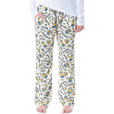 Despicable Me Womens' Minions Powered By Bananas Sleep Pajama Pants White 6 Despicable Me Womens' Minions Powered By Bananas Sleep Pajama Pants White - Image 4