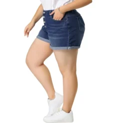 Agnes Orinda Plus Size Shorts For Women Roll Hem Denim Jeans Short Pants -Women Store GUEST 73b8b3c5 4b08 4b7b 92b9 6377baecfaba