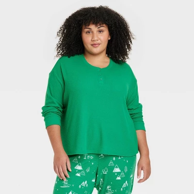 Women's Matching Family Thermal Pajama Top - Wondershop™ Green 6 Women's Matching Family Thermal Pajama Top - Wondershop™ Green - Image 4