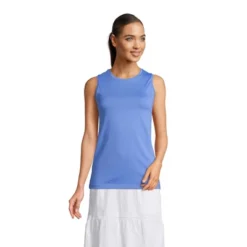 Lands' End Women's Supima Cotton Crew Neck Tank Top -Women Store GUEST 742e9025 c673 46f2 a578 31cded437d1f
