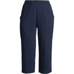 Lands' End Women's Sport Knit High Rise Elastic Waist Pull On Capri Pants 26 Lands' End Women's Sport Knit High Rise Elastic Waist Pull On Capri Pants -Women Store GUEST 747e7b16 c689 4286 936d 319ce401a8fd