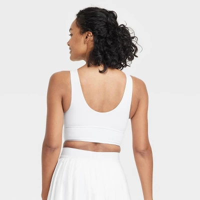 Women's Light Support Brushed Sculpt Bold Stitch Sports Bra - All In Motion™ 3 Women's Light Support Brushed Sculpt Bold Stitch Sports Bra - All In Motion™