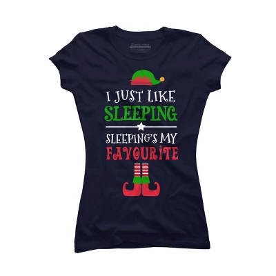 Junior's Design By Humans I Just Like Sleeping Funny Christmas Elf By Jeje1982 T-Shirt 6 Junior's Design By Humans I Just Like Sleeping Funny Christmas Elf By Jeje1982 T-Shirt - Image 4
