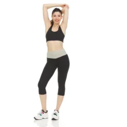 Infinite Basics Women's High Waist Tummy Control Yoga Super Comfy Legging Capris - Great For Working Out, Hanging Around The House & Sleep