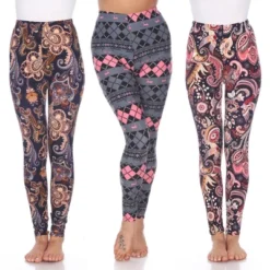 Women's Pack Of 3 Leggings - One Size Fits Most - White Mark -Women Store GUEST 77756dd4 58d6 4702 a80e 0fb0e0973da3