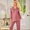 Women's Soft Knit Jersey Pajamas Lounge Set, Long Sleeve Top And Pants With Pockets 2 Women's Soft Knit Jersey Pajamas Lounge Set, Long Sleeve Top And Pants With Pockets -Women Store GUEST 790636db bd91 463e b44c 831df1967054