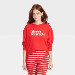 Women's Merry & Bright Matching Family Sweatshirt - Wondershop™ Red -Women Store GUEST 793eeabd 5d19 4907 aeb7 963f38ff63c8