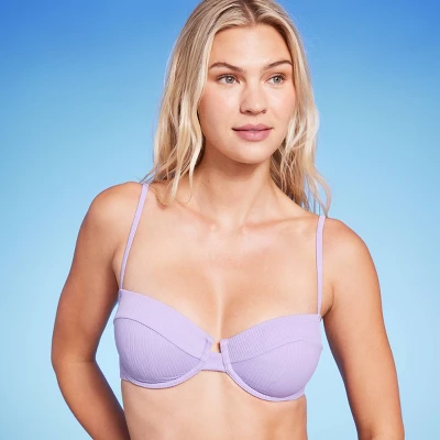 Women's Ribbed Underwire Bikini Top - Shade & Shore™ 4 Women's Ribbed Underwire Bikini Top - Shade & Shore™ - Image 2