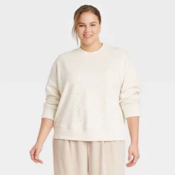 Women's Jeweled Pullover Sweatshirt - A New Day™ -Women Store GUEST 797cd6d6 17d1 4537 a354 246c711d7642