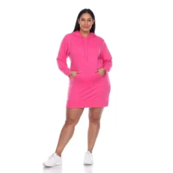 Women's Plus Size Hoodie Sweatshirt Dress - White Mark -Women Store GUEST 798bfa7c fff7 4ac7 b332 007bab42cd4a