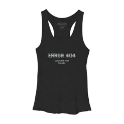 Women's Design By Humans Error 404 Costume Not Found, Halloween Design By InfaredDesigns Racerback Tank Top -Women Store GUEST 79a6d1e4 0788 4694 aa32 2c00bb7ad6eb