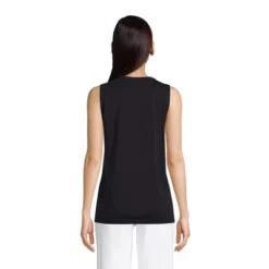 Lands' End Women's Supima Cotton Crew Neck Tank Top