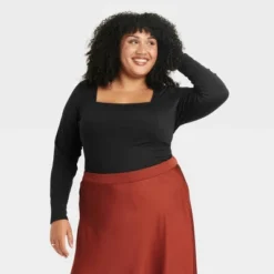 Women's Long Sleeve Slim Fit Corset T-Shirt - Ava & Viv™ 9 Women's Long Sleeve Slim Fit Corset T-Shirt - Ava & Viv™ -Women Store GUEST 7acaed42 aaf3 4ae0 b4e3 4695d5bfe82e