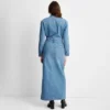 Women's Long Sleeve Denim Maxi Shirtdress - Universal Thread™ Medium Wash