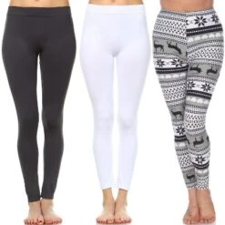 Women's Pack Of 3 Leggings - One Size Fits Most - White Mark -Women Store GUEST 7ccdbd59 85ef 409a 9b34 bc0fc517dcfe