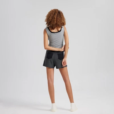 Women's Knit Shorts - Gray 3 Women's Knit Shorts - Gray