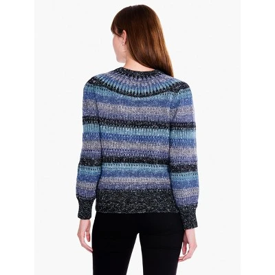 NIC + ZOE Sapphire Stripes Sweater 7 NIC + ZOE Sapphire Stripes Sweater - Image 5