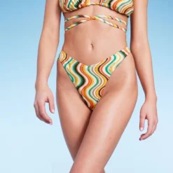 Women's Extra High Leg Ultra Cheeky Bikini Bottom - Wild Fable™ Multi Striped -Women Store GUEST 7e22eda3 5e17 499c a08d d549cff1ca65