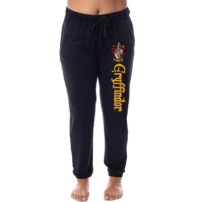 Harry Potter Womens' Hogwarts House Gryffindor Sleep Jogger Pajama Pants Black 5 Harry Potter Womens' Hogwarts House Gryffindor Sleep Jogger Pajama Pants Black - Image 3