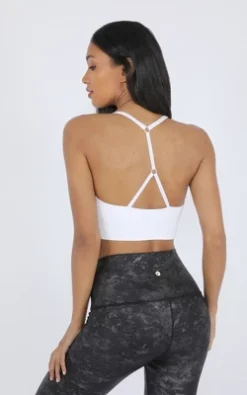 90 Degree By Reflex Women's Seamless Ribbed Cropped Bra Top 2pk