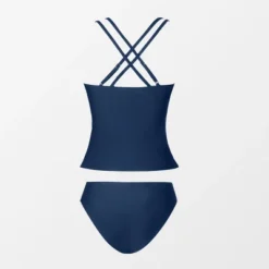 Women's V Neck Ruched Double Crisscross Tankini Set - Cupshe- Blue 14 Women's V Neck Ruched Double Crisscross Tankini Set - Cupshe- Blue -Women Store GUEST 7f8dd97c a236 4afc 9f40 91b16276efe1
