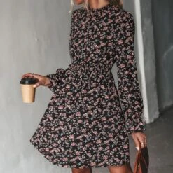 Women's Ditsy Floral Long Sleeve A-Line Mini Dress Smocked Dress - Cupshe - Black 12 Women's Ditsy Floral Long Sleeve A-Line Mini Dress Smocked Dress - Cupshe - Black -Women Store GUEST 7fefa085 1255 4572 a7ca 4425c6001386