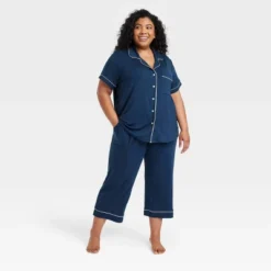 Women's Beautifully Soft Short Sleeve Notch Collar Top And Pants Pajama Set - Stars Above™ -Women Store GUEST 805da127 077a 4216 bfe6 1614408d351a
