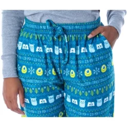 Disney Womens' Monsters Inc Sulley And Mike Ugly Sweater Pajama Pants Turquoise -Women Store GUEST 8192a1e2 fce1 4fe9 93d7 cee3622f807d