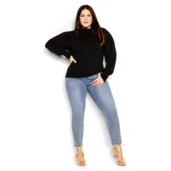 Women's Plus Size Softly Sweet Jumper - Black | CITY CHIC -Women Store GUEST 822e3d08 65b7 4433 8112 7a43dd9330f6