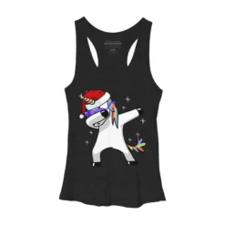 Women's Design By Humans Dabbing Unicorn Shirt Hip Hop Dab Santa Hat Christmas Shirt V By Vomaria Racerback Tank Top -Women Store GUEST 82512a4b 05ad 440a b18e 54b6db094a65