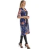 24seven Comfort Apparel Plus Size Navy Floral Print Knee Length Sheer Cardigan -Women Store GUEST 82c8fc7a d6a7 40c4 9cd2 b3d20705718a