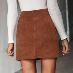 Women's Faux Suede Side Split Mini Skirt - Cupshe - Brown 13 Women's Faux Suede Side Split Mini Skirt - Cupshe - Brown -Women Store GUEST 837bd727 ccab 4fba b86e 5708d78a9a4f