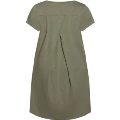 Women's Plus Size Hello Sunshine Plain Dress - Olive | ZIM & ZOE
