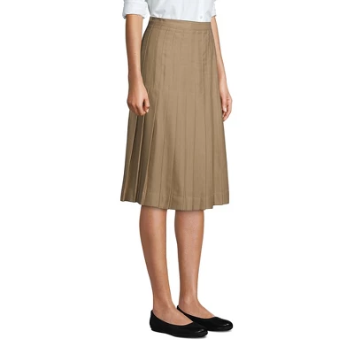 Lands' End Lands' End School Uniform Women's Solid Pleated Skirt Below The Knee 4 Lands' End Lands' End School Uniform Women's Solid Pleated Skirt Below The Knee - Image 2