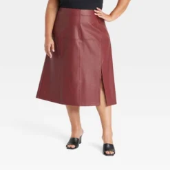 Women's Faux Leather A-Line Skirt - Ava & Viv™ -Women Store GUEST 83df6d51 0506 40f0 81db f111c66a030b