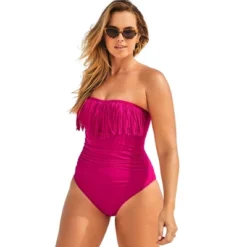 Swimsuits For All Women’s Plus Size Fringe Bandeau One Piece Swimsuit -Women Store GUEST 842fdca0 7b75 48d0 bc88 4e3d05ad0cd3