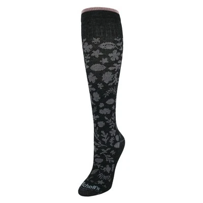 Dr Scholls Women's Lace Floral Pattern Fashion Compression Knee High Socks 2 Dr Scholls Women's Lace Floral Pattern Fashion Compression Knee High Socks