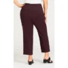 Women's Plus Size Super Stretch Zip Pant Burgundy - Petite | AVENUE -Women Store GUEST 8436dc25 fb7c 488c a390 2168c4694e9b