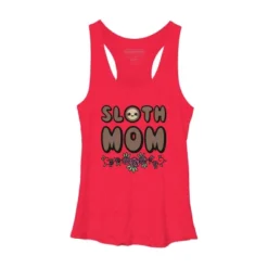 Women's Design By Humans Sloth Mom Flowers By SlothgirlArt Racerback Tank Top -Women Store GUEST 8459cb28 2c37 4f83 850d f7fbbc294bd2
