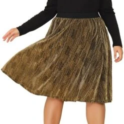 Agnes Orinda Women's Plus Size Skirt Metallic Party Disco Sparkle Suede Sequin Skirts -Women Store GUEST 855e336b 49be 4d0a ac13 eea822c2a2ee