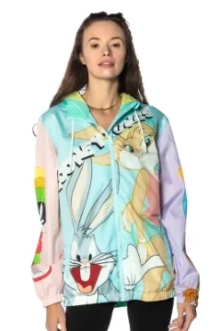 Members Only Women's Looney Tunes Colorblock Windbreaker Jacket -Women Store GUEST 8643aba5 767f 4db7 9567 7e4b9eb823d9
