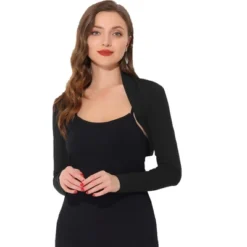 Allegra K Women's Elegant Long Sleeve Knit Open Front Crop Bolero Shrug 14 Allegra K Women's Elegant Long Sleeve Knit Open Front Crop Bolero Shrug -Women Store GUEST 876e1ffc 547f 423e b8b2 85766f73d33a