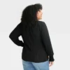 Women's Long Sleeve Plisse Blouse - Ava & Viv™