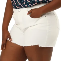 Agnes Orinda Women's Plus Size Denim Mid-Rise Stretchy Raw Hem Casual Jean Shorts 13 Agnes Orinda Women's Plus Size Denim Mid-Rise Stretchy Raw Hem Casual Jean Shorts -Women Store GUEST 87dbe729 3622 4232 be98 fabbb31faf8e