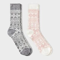 Women's 2pk Midweight Wool Blend Sweater Fair Isle Crew Socks - All In Motion™ 4-10 11 Women's 2pk Midweight Wool Blend Sweater Fair Isle Crew Socks - All In Motion™ 4-10 -Women Store GUEST 896456df ef7f 4622 92e6 0513acc642ad