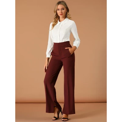 Allegra K Women's Work Peter Pan Collar Long Sleeve Button Down Shirt 4 Allegra K Women's Work Peter Pan Collar Long Sleeve Button Down Shirt - Image 2