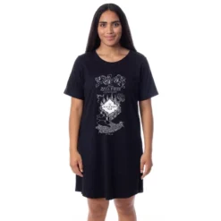 Harry Potter Womens' The Marauder's Map Mischief Managed Nightgown Pajama Black -Women Store GUEST 8b0fc89d 9d01 4537 98dc ce4a0f2c08d4