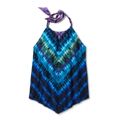 Women's UPF 50 High Neck Angled Tankini Top - Aqua Green® 6 Women's UPF 50 High Neck Angled Tankini Top - Aqua Green® - Image 4