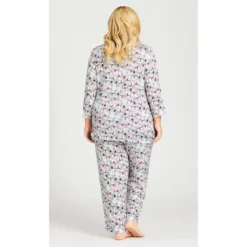 Women's Plus Size Snowman Hacci V Neck Sleep Top - Gray | AVENUE 10 Women's Plus Size Snowman Hacci V Neck Sleep Top - Gray | AVENUE -Women Store GUEST 8bfd67be d239 47dd ba86 cd1578b0422a